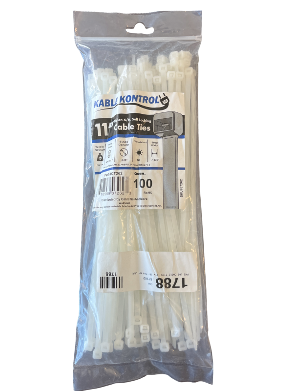 CABLE TIES 11"x.18" 50# NATURAL