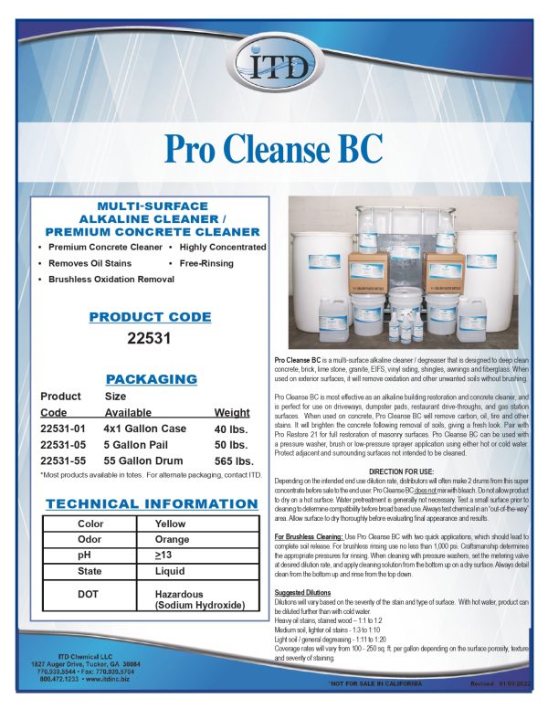ProCleanse BC - 1 Gallon - Image 2