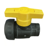 BALL VALVE, POLY 1" FPT (CHEMICAL RESISTANT)