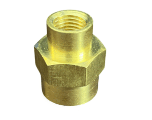 BRASS HEX COUPLER 1/4 FPT X 1/8 FPT
