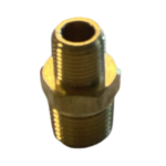 BRASS HEX NIPPLE 1/4 MPT X 1/8 MPT