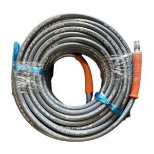 SINGLE BRAIDED HOSE, 4000PSI, GRAY, MPT, 100FT