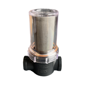 GP CLEAR BOWL WATER FILTER 3/4" I/O 80 MESH S.S.