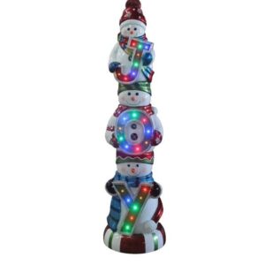 STACKING SNOWMAN HOLDING JOY 60"H