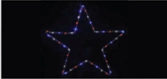 SINGLE STAR 24" RED, WHITE, BLUE-PATRIOT