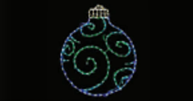 ORNAMENT WIRE FRAME ROUND BLUE/GREEN 36"H