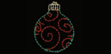 ORNAMENT WIRE FRAME ROUND RED/GREEN 36"H