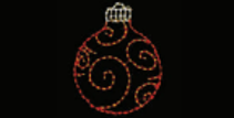 ORNAMENT WIRE FRAME ROUND RED/YELLOW 36"H
