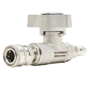 Veloci SS10 Stainless 3/8" Ball Valve w/SS QC Installed
